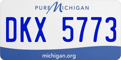 MI license plate DKX5773