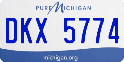 MI license plate DKX5774