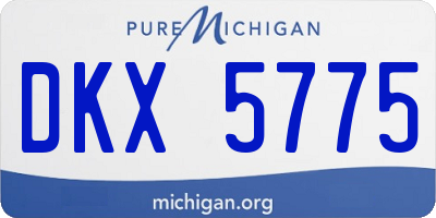 MI license plate DKX5775