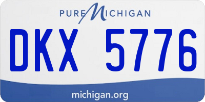 MI license plate DKX5776