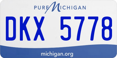 MI license plate DKX5778