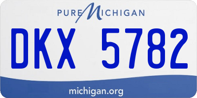 MI license plate DKX5782
