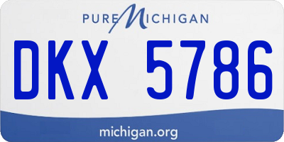 MI license plate DKX5786