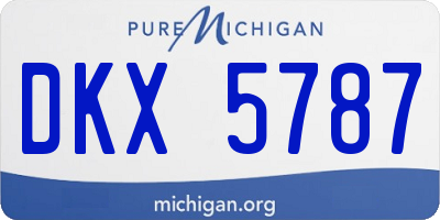 MI license plate DKX5787