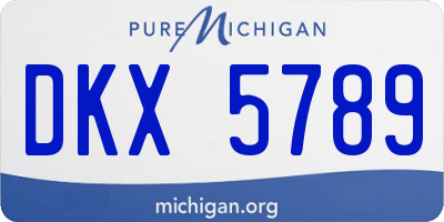 MI license plate DKX5789