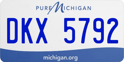MI license plate DKX5792