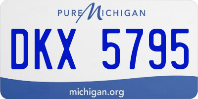 MI license plate DKX5795