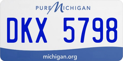 MI license plate DKX5798