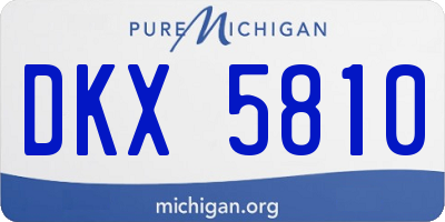 MI license plate DKX5810