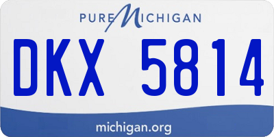 MI license plate DKX5814
