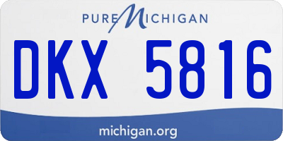 MI license plate DKX5816