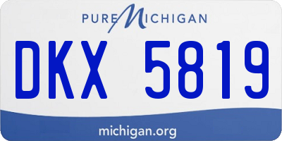 MI license plate DKX5819