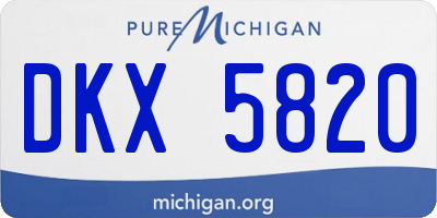 MI license plate DKX5820
