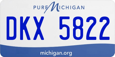 MI license plate DKX5822