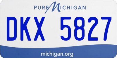 MI license plate DKX5827