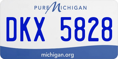 MI license plate DKX5828