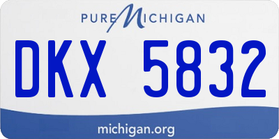 MI license plate DKX5832