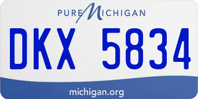 MI license plate DKX5834