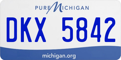 MI license plate DKX5842
