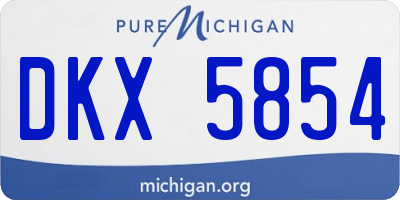 MI license plate DKX5854