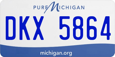 MI license plate DKX5864