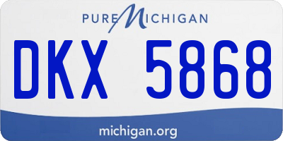 MI license plate DKX5868