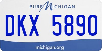 MI license plate DKX5890