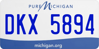 MI license plate DKX5894