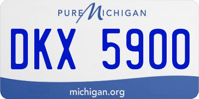 MI license plate DKX5900