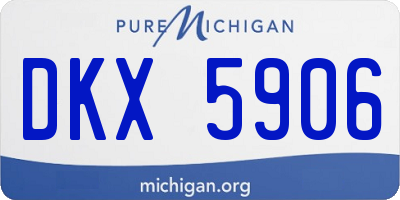 MI license plate DKX5906