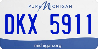 MI license plate DKX5911