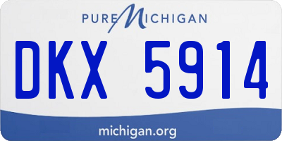MI license plate DKX5914