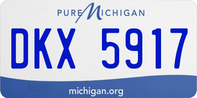 MI license plate DKX5917