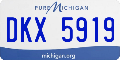 MI license plate DKX5919