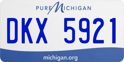 MI license plate DKX5921