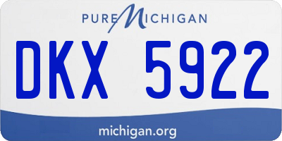 MI license plate DKX5922