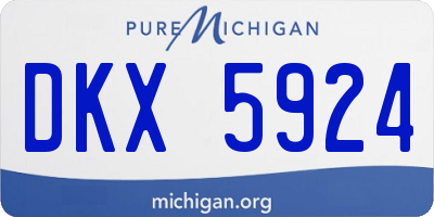 MI license plate DKX5924