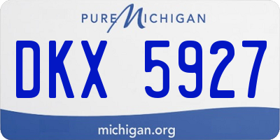 MI license plate DKX5927