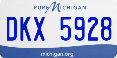 MI license plate DKX5928