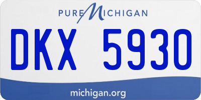 MI license plate DKX5930