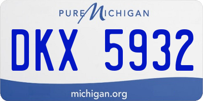MI license plate DKX5932