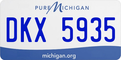 MI license plate DKX5935
