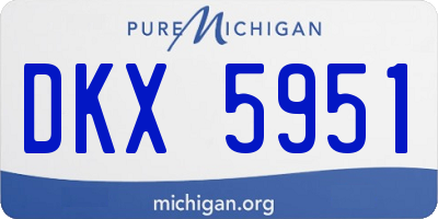 MI license plate DKX5951