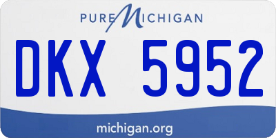 MI license plate DKX5952