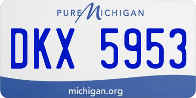 MI license plate DKX5953