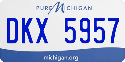 MI license plate DKX5957