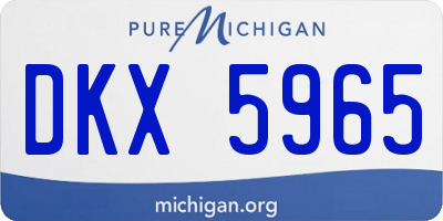 MI license plate DKX5965