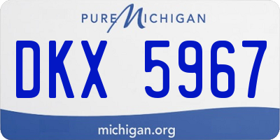 MI license plate DKX5967