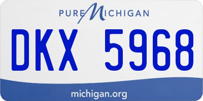 MI license plate DKX5968