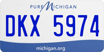 MI license plate DKX5974